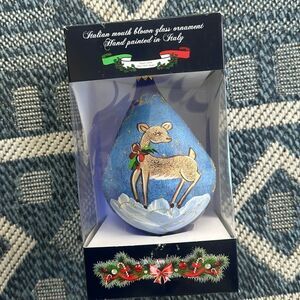 Italian Mouth Blown Glass Ornament  Large